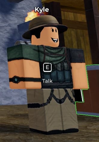 Kyle standing in Storage Hunters